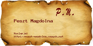 Peszt Magdolna névjegykártya